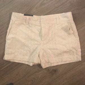 Midrise eyelet gap shorts